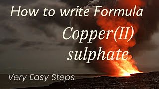 How to Write formula for CopperII sulphate formulaofioniccompounds pleasantchemistryacademy [upl. by Holladay]