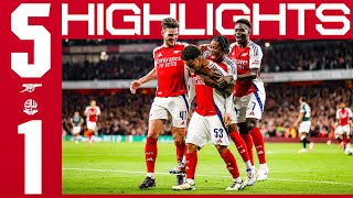 NWANERI SCORES BRACE ON FULL DEBUT 🤩  HIGHLIGHTS  Arsenal v Bolton Wanderers 51  Carabao Cup [upl. by Kraul]