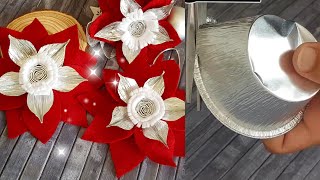 Easy Diy  How to make Christmas Flowers [upl. by Folsom]