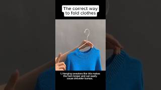 How to Fold Clothes the Right Way 🧺✨ laundrytips [upl. by Enelyak]