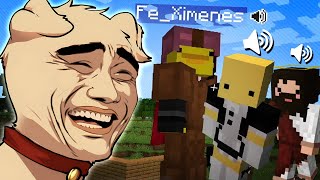 MINECRAFT COM VOZ E VÁRIAS PESSOAS FALANDO JUNTO FOI UM ERRO [upl. by Hawthorn]