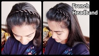 1 Min Rope French Headband Hairstyle for schoolcollegework for medium long hair [upl. by Wehttam665]