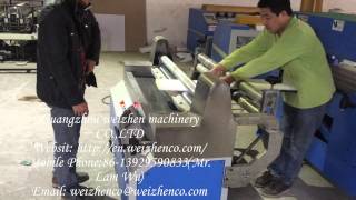 scouring pad glue laminating making machine [upl. by Asilehc]