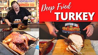 EASY Deep Fried Turkey Juicy Injected Turkey  Shotgun Red Recipes [upl. by Juback68]