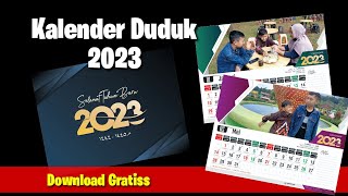 Kalender Duduk 2023 Cdr  Download Template dan Desain Gratis Link ada di Deskripsi [upl. by Martres]