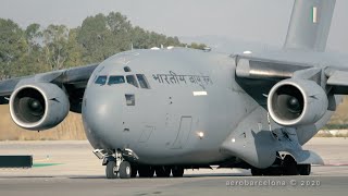 4K Indian Air Force C17 at BarcelonaEl Prat [upl. by Anelis]