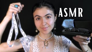 ASMR  face measuring amp glasses fitting [upl. by Ardnak]