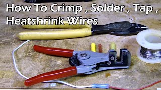 How To Solder Heatshrink Crimp Tap Wire [upl. by Amsed]