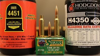 65 Creedmoor  142gr Sierra Match King with H4350 amp IMR4451 [upl. by Kciv657]