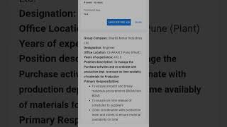 shardamotorsindustrieslimited jobupdate jobopening engineerjobs youtubeshorts jobadda247 [upl. by Eirehs]