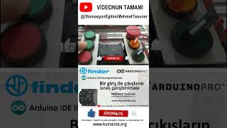 Finder OPTA PLC Arduino IDE Programlama Bir giriş ile çıkışların sıralı çalıştırılması [upl. by Short]