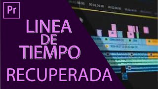 Se cerró mi trabajo en adobe premiere pro  como recuperar la linea de tiempo desaparecida Solución [upl. by Misak920]