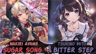 Nakiri Ayame amp Tsukino Mito  Sugar Song and Bitter Step  ENGLyrics SUB [upl. by Clift]