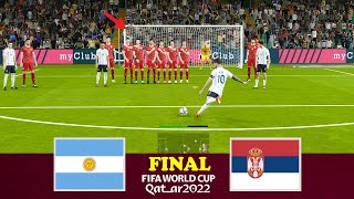 Argentina vs Serbia  Penalty Shootout  FIFA World Cup 2022  eFootball PES Gameplay [upl. by Ailema]