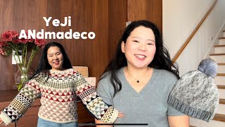 ANdmadeco Ep 2  DJO sweater Holiday Frost Beanie  Knitting Podcast [upl. by Sheffie]