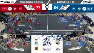 qm3 2023 Texas Robotics Invitational [upl. by Yespmed]