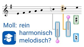 Moll rein harmonisch oder melodisch – Tonarten und Tonleitern Folge 6 [upl. by Krongold961]