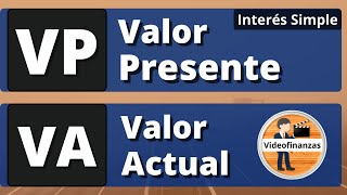 Valor presente o valor actual en el interés simple  Fórmula y ejemplo [upl. by Nylitsirk767]