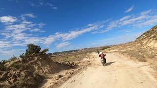 Beautifull Bardenas enjoying the scenery turned out this was an illegal route for motorbikes [upl. by Hsetirp98]