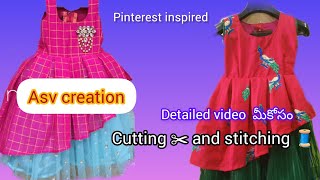 new trendy layer frock cutting and stitching🧵fashion foryou stitingfrocktrending subscribe [upl. by Idolem]