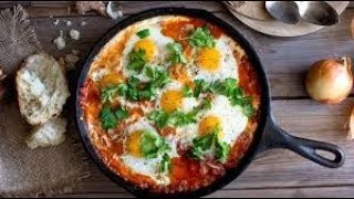 SHAKSHUKA Egg recipe  Sunday Special Dish  English  Marathi [upl. by Eimarrej]