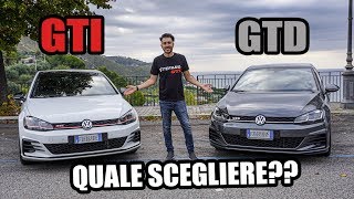 GOLF GTI vs GTD QUALE SCEGLIERE  DIFFERENZE  CONFRONTIAMOLE [upl. by Botzow804]