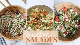 3 SALADES fraîcheur pour lété  RECETTES [upl. by Mosier399]