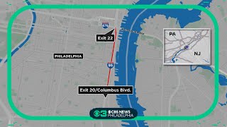 I95 northbound construction Drivers in Philadelphia brace ahead congestion and closures [upl. by Llewon]