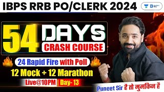 IBPS RRB POClerk 2024  54 Days Reasoning Crash Course  Day 13  Puzzle By Puneet Sir [upl. by Nicolai]