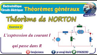 Théorèmes généraux Théorème de NORTON Exercice 2 [upl. by Penny]