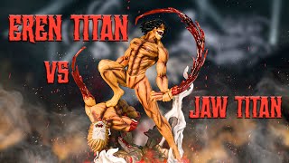 16 Scale Eren Titan Vs Jaw Titan Statue Figure Quick Unboxing  Attack on titan Character [upl. by Naehs]