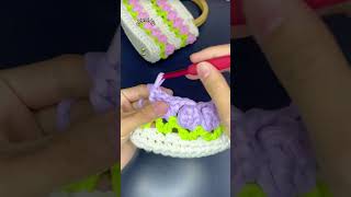 👜🧶Crochet Bag Tutorial 크로 셰 뜨개질 가방 튜토리얼 Tığ İşi Çanta Eğitimi かぎ針編みバッグのチュートリアル crochet 뜨개질shorts [upl. by Enoryt452]