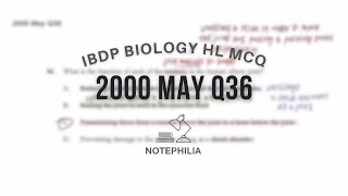 IB Biology HL 2000 May Paper 1 Q36 [upl. by Leseil]