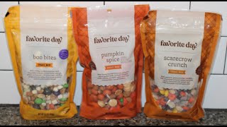 Favorite Day Target Trail Mix Boo Bites Pumpkin Spice amp Scarecrow Crunch Review [upl. by Rosabella261]