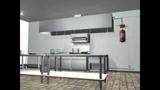 Kitchen Knight II Fire Supression System from PyroChem [upl. by Lesnah770]