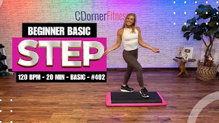 20 Min  Beginner Basic Step Aerobics  Cardio Stepper  120 BPM  402 [upl. by Hoffarth216]