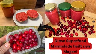 Gesunde Marmelade aus der vergessenen Wildfrucht Kornelkirsche [upl. by Lalat]