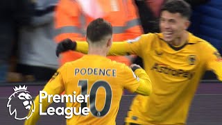 Daniel Podence smashes Wolves in front of West Ham United  Premier League  NBC Sports [upl. by Gomar]