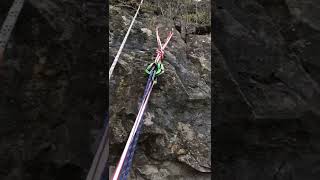 Safe and simple way to set up top ropes on a sport routes Group Climbing tips [upl. by Voltz]