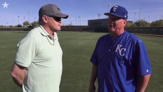 Working at third base with Royals coach Mike Jirschele [upl. by Dlonra]