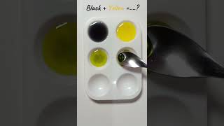 black  yellow to be  answer in the comment ✌️ artinprogress watercolormixing feedshorts [upl. by Ltihcox]