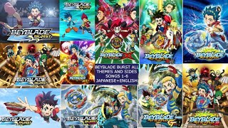 BEYBLADE BURST ALL THEME SONGS WITH SIDE SONGS ENGLISHJAPANESE Season 16 [upl. by Ennaillek]