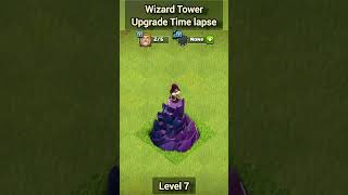 Wizard Tower Upgrade Time lapse ll Clash of Clans ll clashofclans shorts coc [upl. by Ilanos]