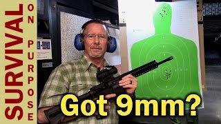 Best Bug Out Rifle  CMMG Mk9 First Shots  9mm Carbine [upl. by Anemix142]