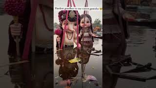 Lakhenagar ctue ganesh visarjan 🙏🥹 ganeshpandal ganeshmandir song cute love ganpati [upl. by Eidde]