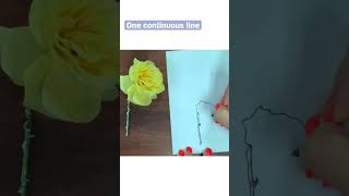 Flower Contour Drawing  Boost your confidence with observational drawing [upl. by Brinkema545]