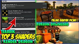 TOP 3 SHADERS MCPE 119  Render Dragon   Shader mcpe 119  mcpe shader 119  shaders 119 [upl. by Ahsirtal]