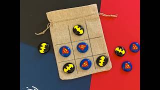 SUPERHEROES TIC TAC TOE ROCKS [upl. by Nauquf]