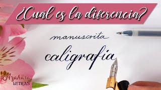 🌺 DIFERENCIAS entre CALIGRAFÍA MANUSCRITA Y ARTÍSTICA [upl. by Debera229]