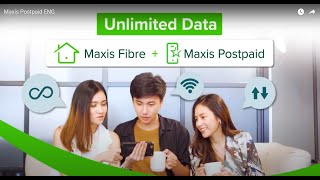 Get Unlimited Data with Maxis Postpaid ENG [upl. by Nashom695]